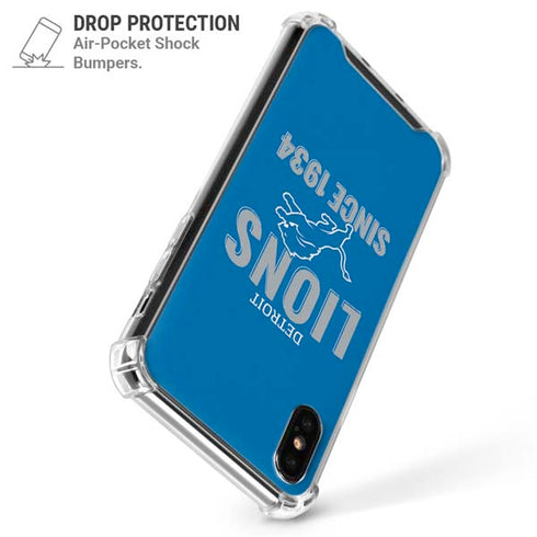 NFL Detroit Lions Helmet iPhone XS Max Clear Case